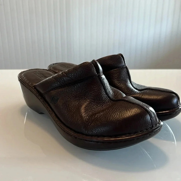 Born Mules Brown Leather women size 9 or 40.5 - Picture 3 of 12